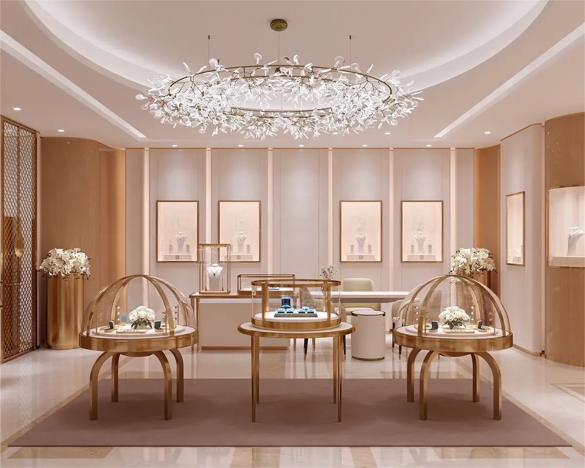 Custom Luxury Jewelry Island Showcase