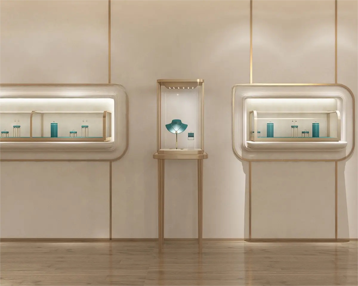 Custom Luxury Jewelry Tall Display Cabinet