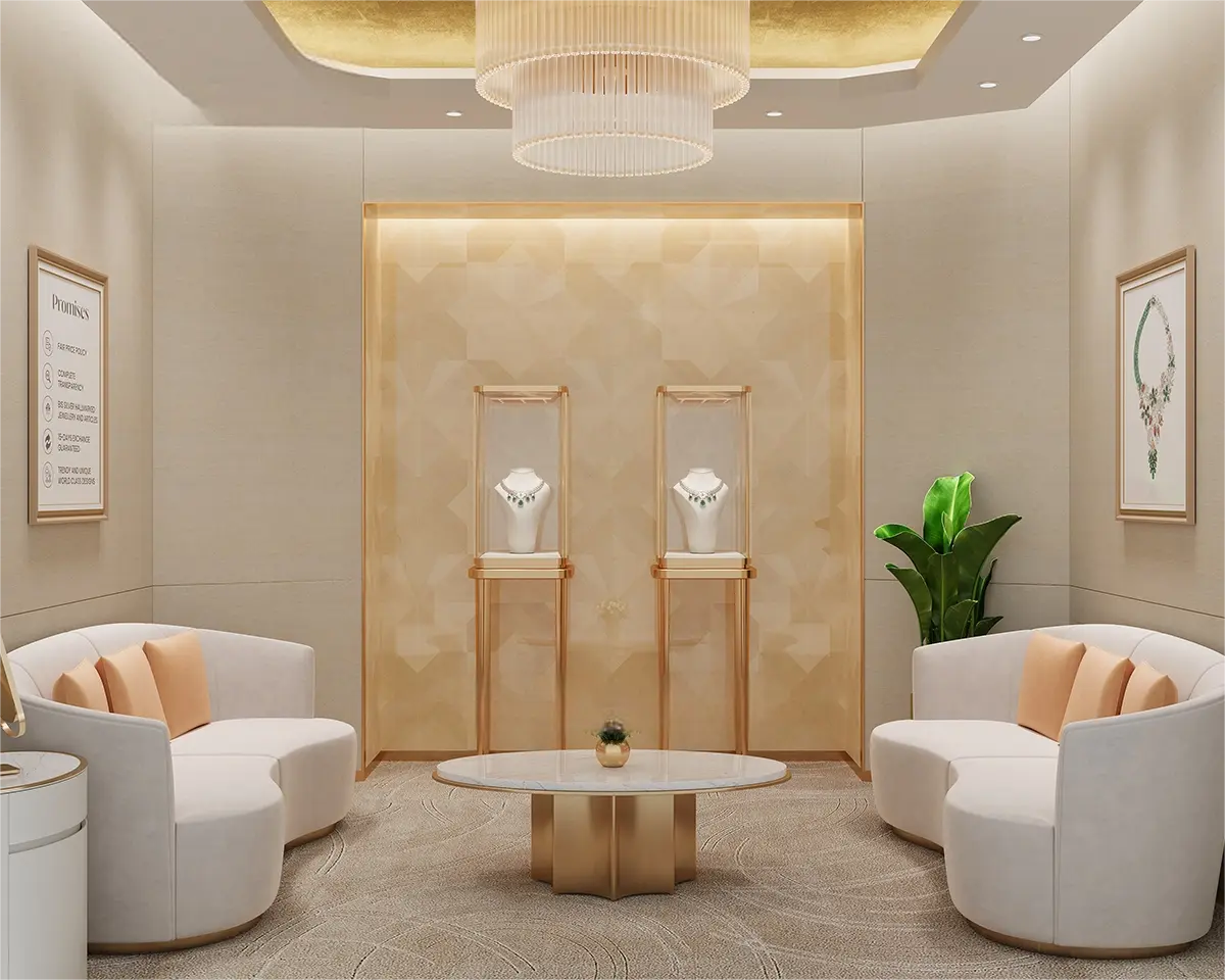 Custom Luxury Jewelry Tall Display Cabinet