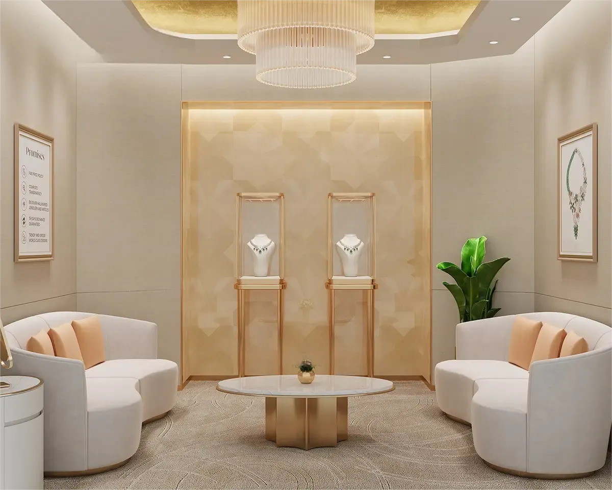 Custom Luxury Jewelry Tall Display Cabinet