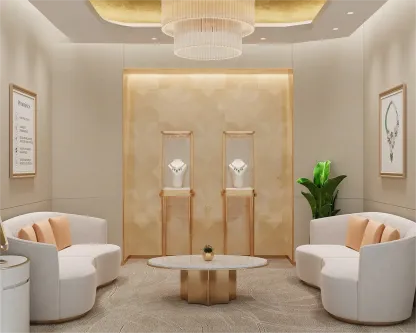 Custom Luxury Jewelry Tall Display Cabinet