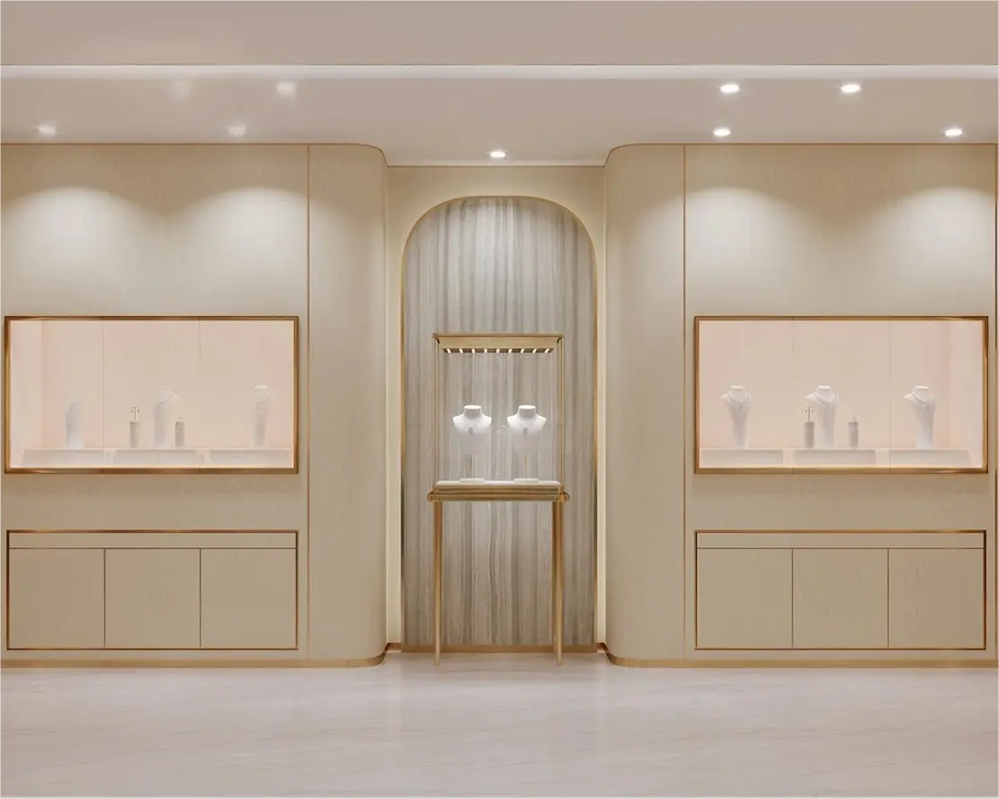 Custom Luxury Jewelry Wall Display Cabinet