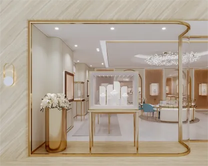 Custom Luxury Jewelry Tall Display Cabinet