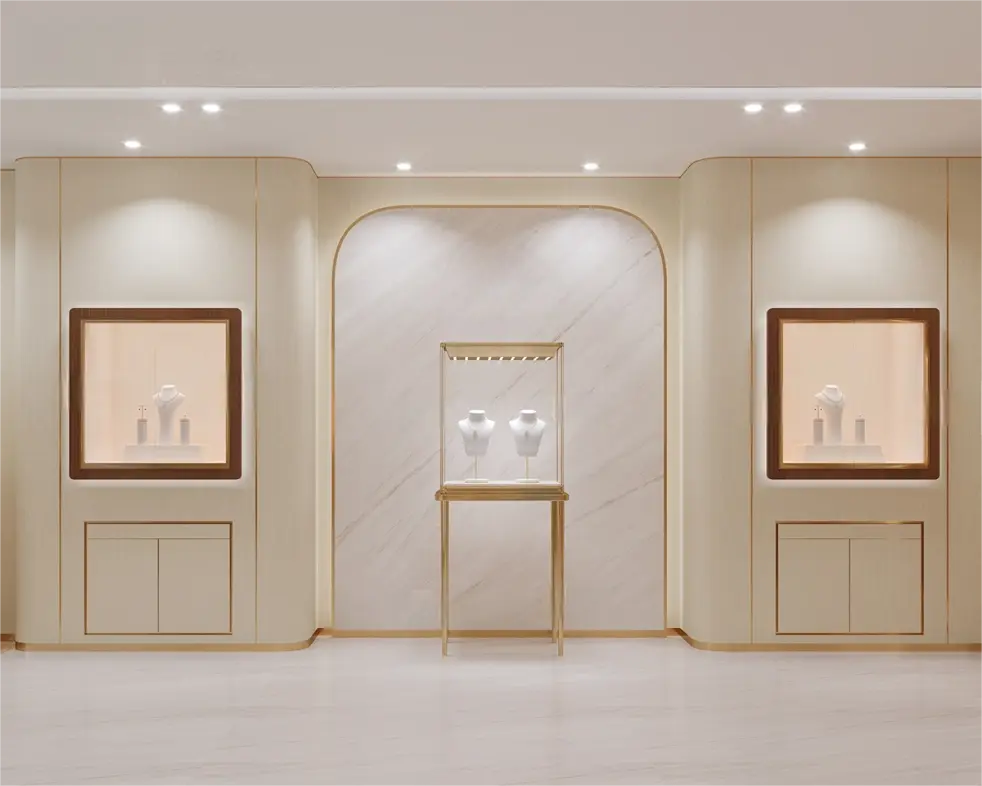 Custom Luxury Jewelry Tall Display Cabinet