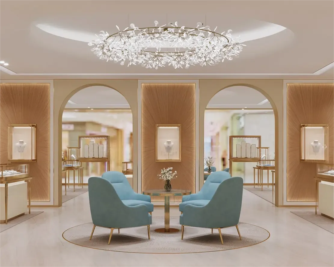 Custom Luxury Jewelry Wall Display Cabinet