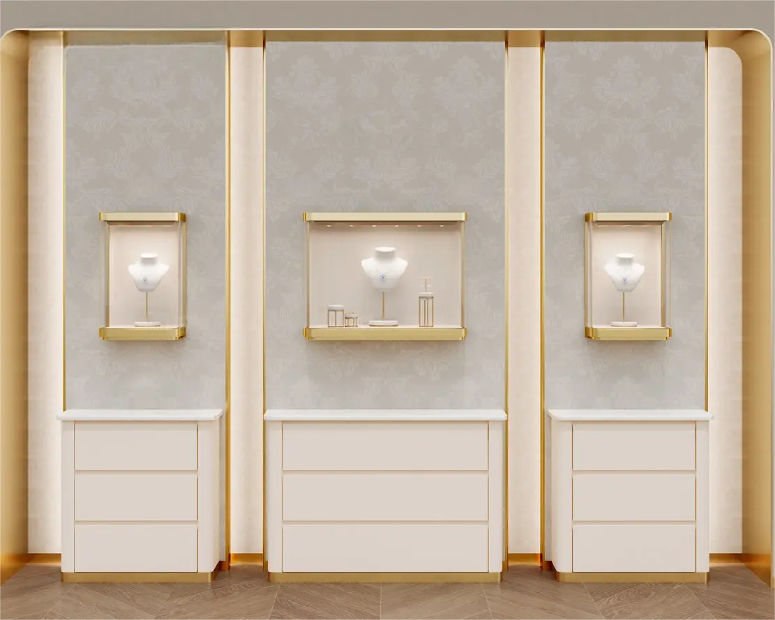 Custom Luxury Jewelry Wall Display Cabinet