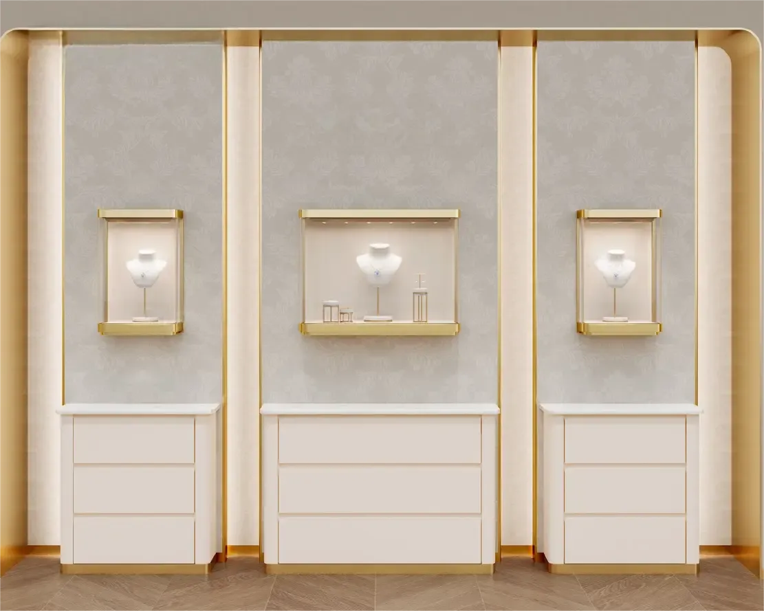 Custom Luxury Jewelry Wall Display Cabinet