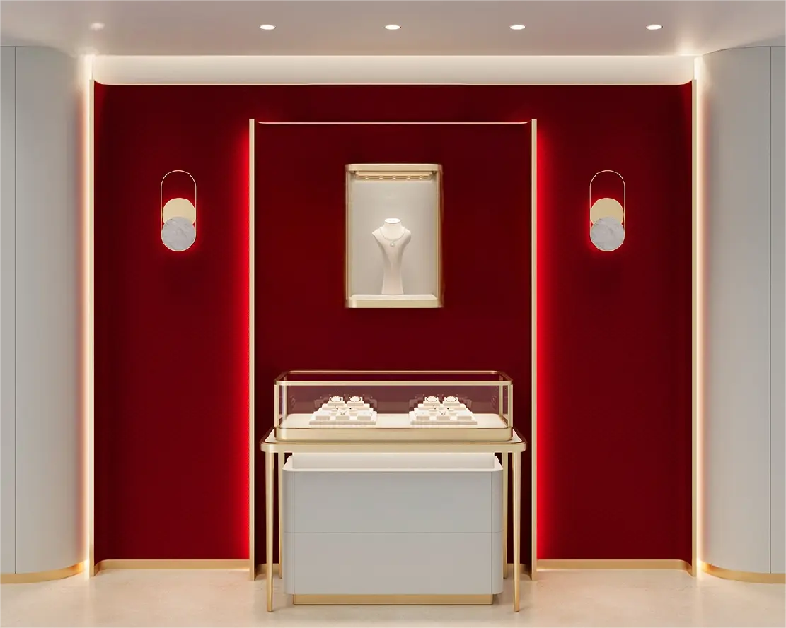 Custom Luxury Jewelry Wall Display Cabinet