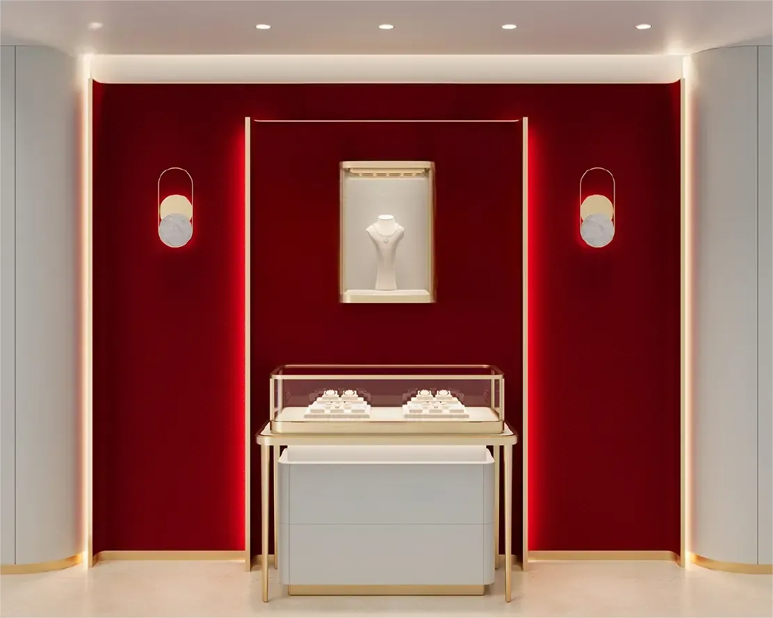 Custom Luxury Jewelry Wall Display Cabinet