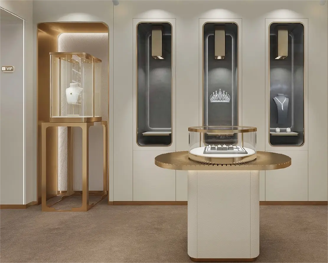 Custom Luxury Jewelry Wall Display Cabinet