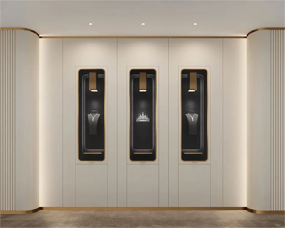 Custom Luxury Jewelry Wall Display Cabinet