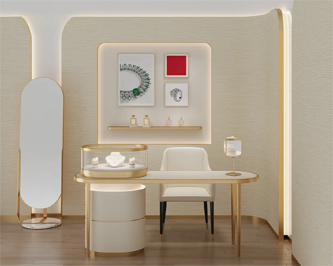 Custom Luxury Jewelry Wall Display Cabinet