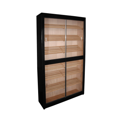 Segmented Sliding Tray Cigar Cabinet