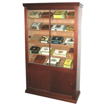 Segmented Four-Door Cigar Cabinet