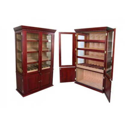Segmented Four-Door Cigar Cabinet