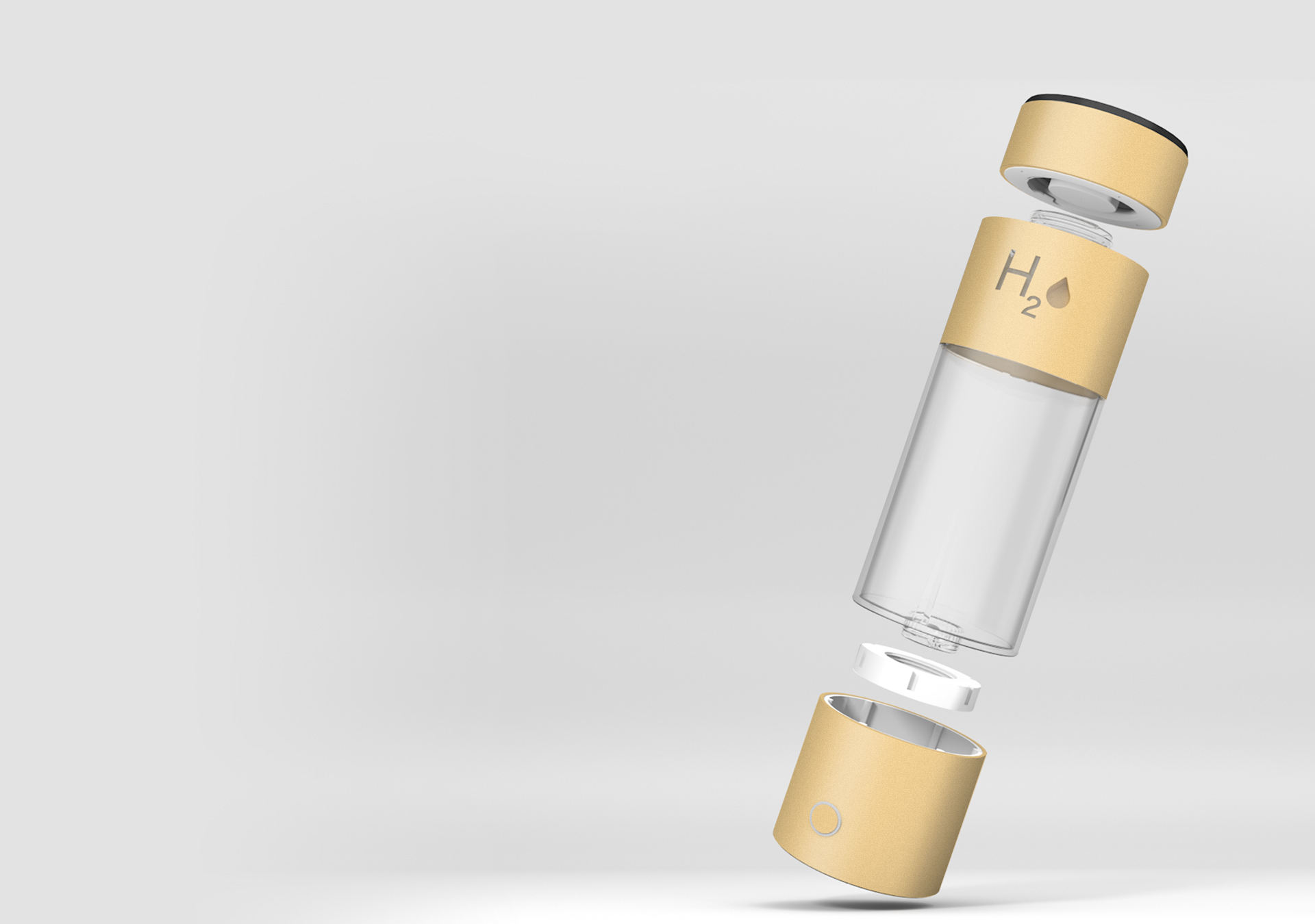 Aukewel Portable USB Rechargeable Water Electrolysis Ionizer Cup Hydrogen Water bottles  ABS-FQ-02C