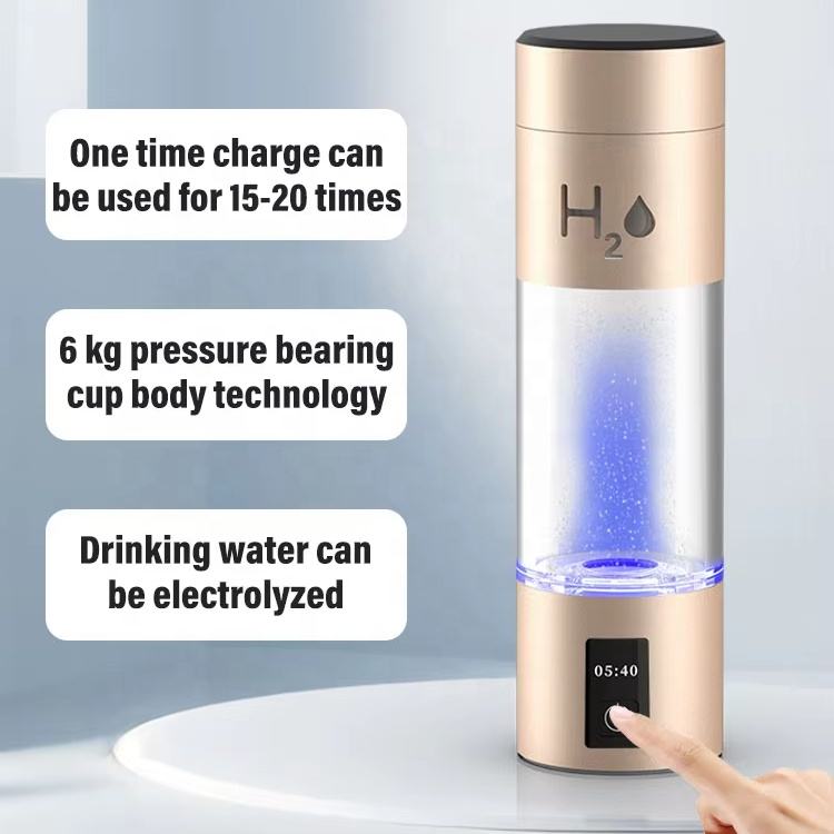 Portable Rich Alkaline Hydrogen Water and PC Ionizer Bottle Hydrogen Water Maker Generator ABS-FQ-07B