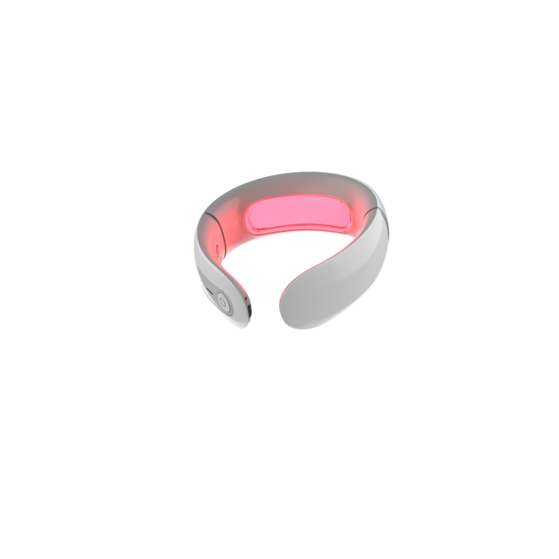 Aukewel Smart Neck Massager with Red and Blue Light Therapy Device Voice Control Portable Cervical Spine Relaxation Machine ABS-RB-04