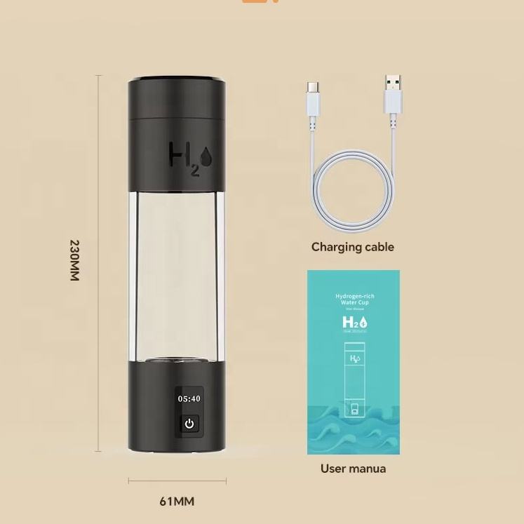 Portable Rich Alkaline Hydrogen Water and PC Ionizer Bottle Hydrogen Water Maker Generator ABS-FQ-07B