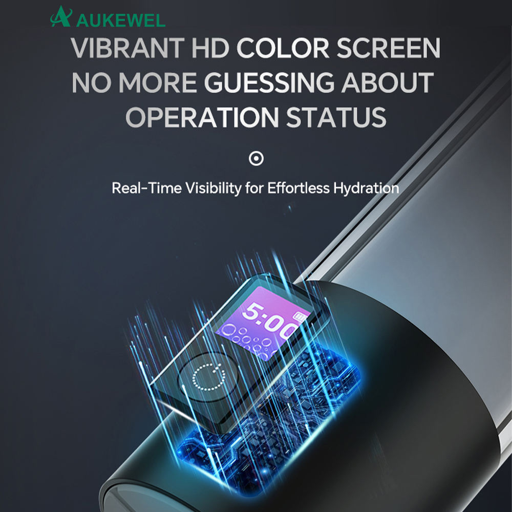 Aukewel PEM Hydrogen Rich Water bottle Portable Alkaline Water Cup with Big Screen Profession Wellness Water Bottles ABS-FQ-08A