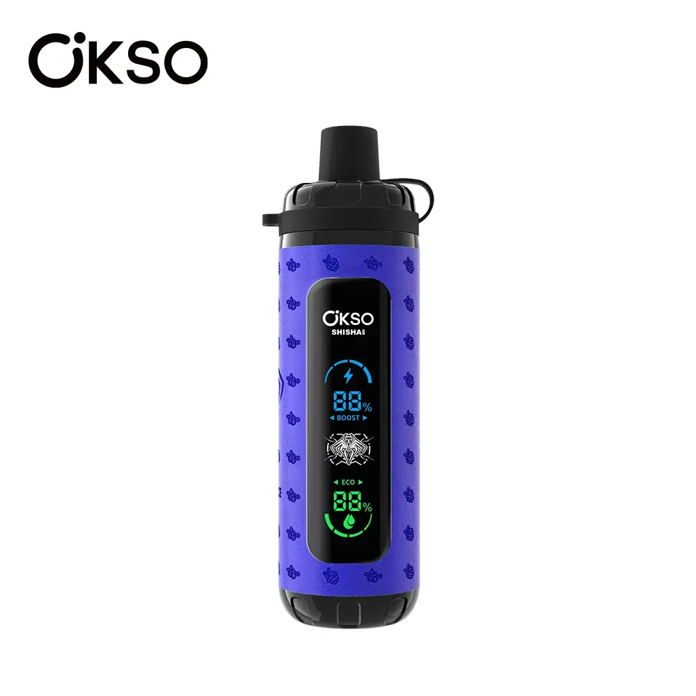 OKso Shisha Max 40k Disposable Vape 40000 Puffs Rechargeable Mesh Coil 0-5% Nicotine