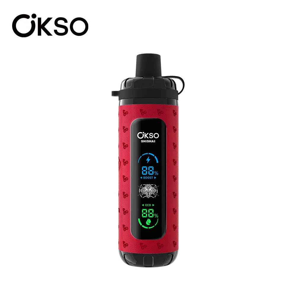 OKso Shisha Max 40k Disposable Vape 40000 Puffs Rechargeable Mesh Coil 0-5% Nicotine