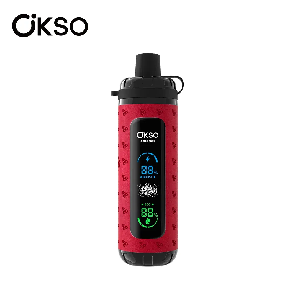 OKso Shisha Max 40k Disposable Vape 40000 Puffs Rechargeable Mesh Coil 0-5% Nicotine