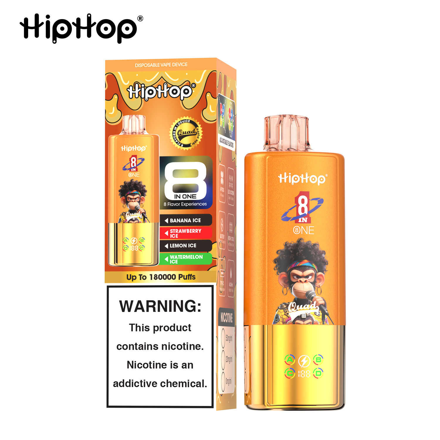 HipHop 8 in 1 180000 Puff