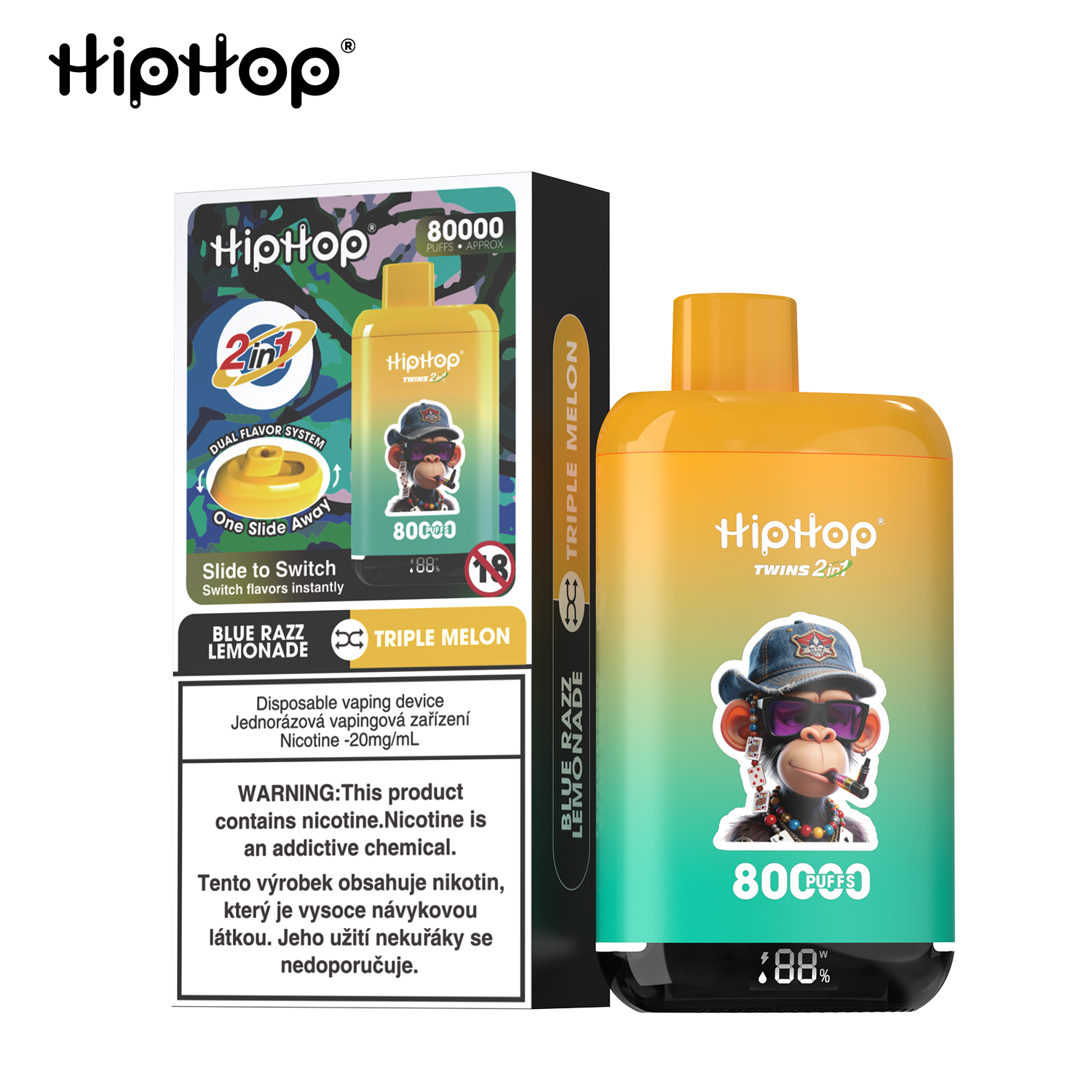 HipHop TWINS 2 in 1 80000 Puff