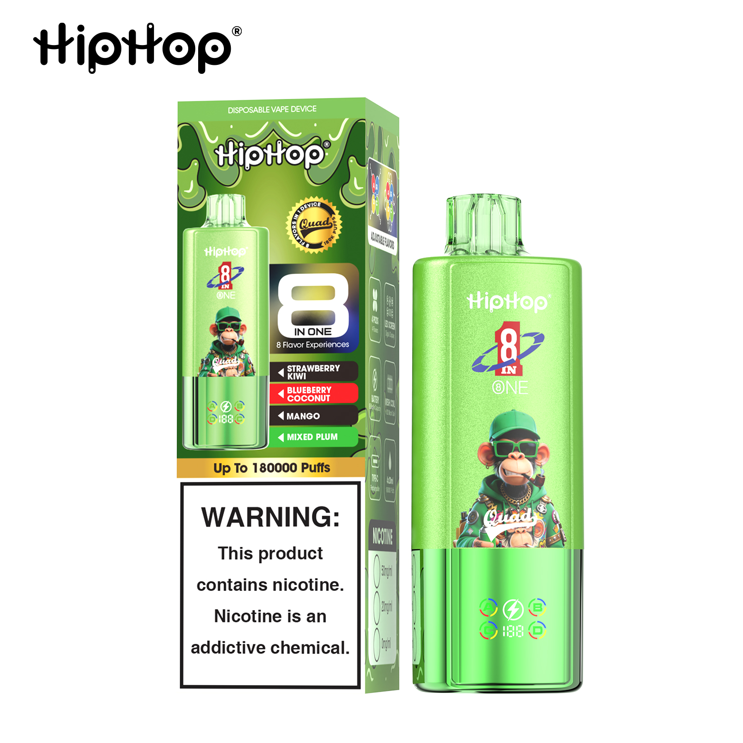 HipHop 8 in 1 180000 Puff