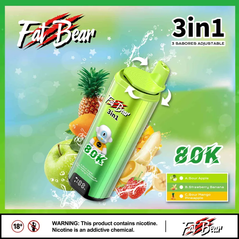 Fat Bear Triple 3 in 1 80000 Puffs Disposable Vape
