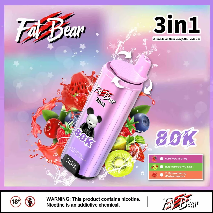Fat Bear Triple 3 in 1 80000 Puffs Disposable Vape