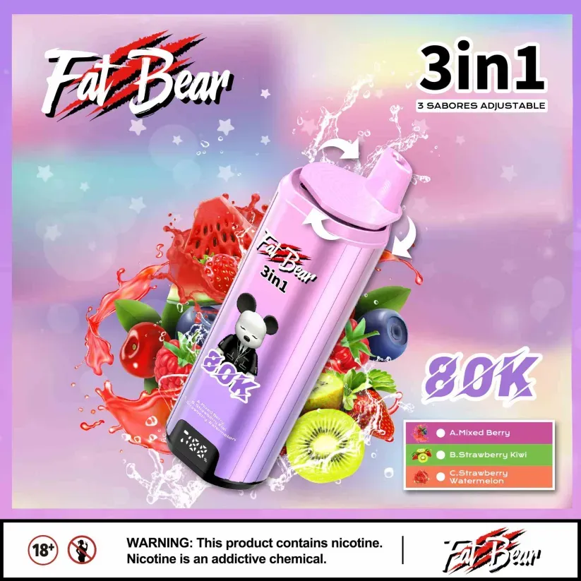 Fat Bear Triple 3 in 1 80000 Puffs Disposable Vape