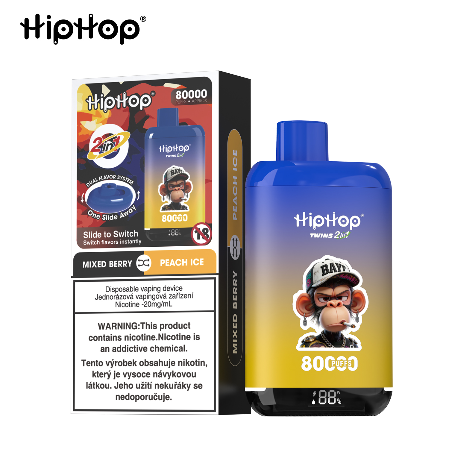 HipHop TWINS 2 in 1 80000 Puff