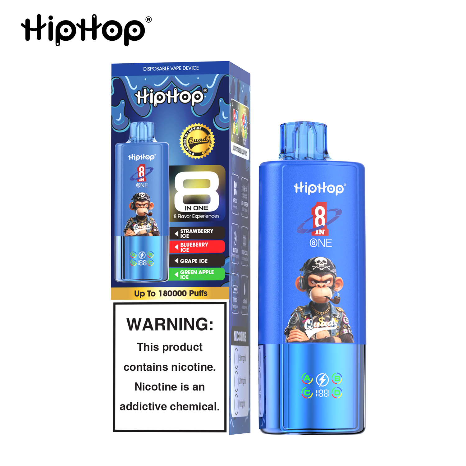 HipHop 8 in 1 180000 Puff