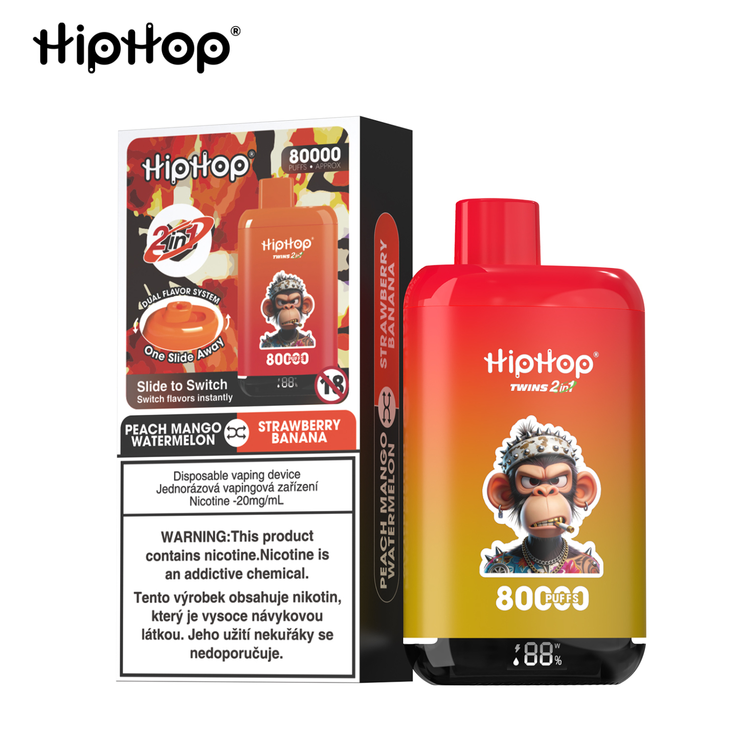 HipHop TWINS 2 in 1 80000 Puff