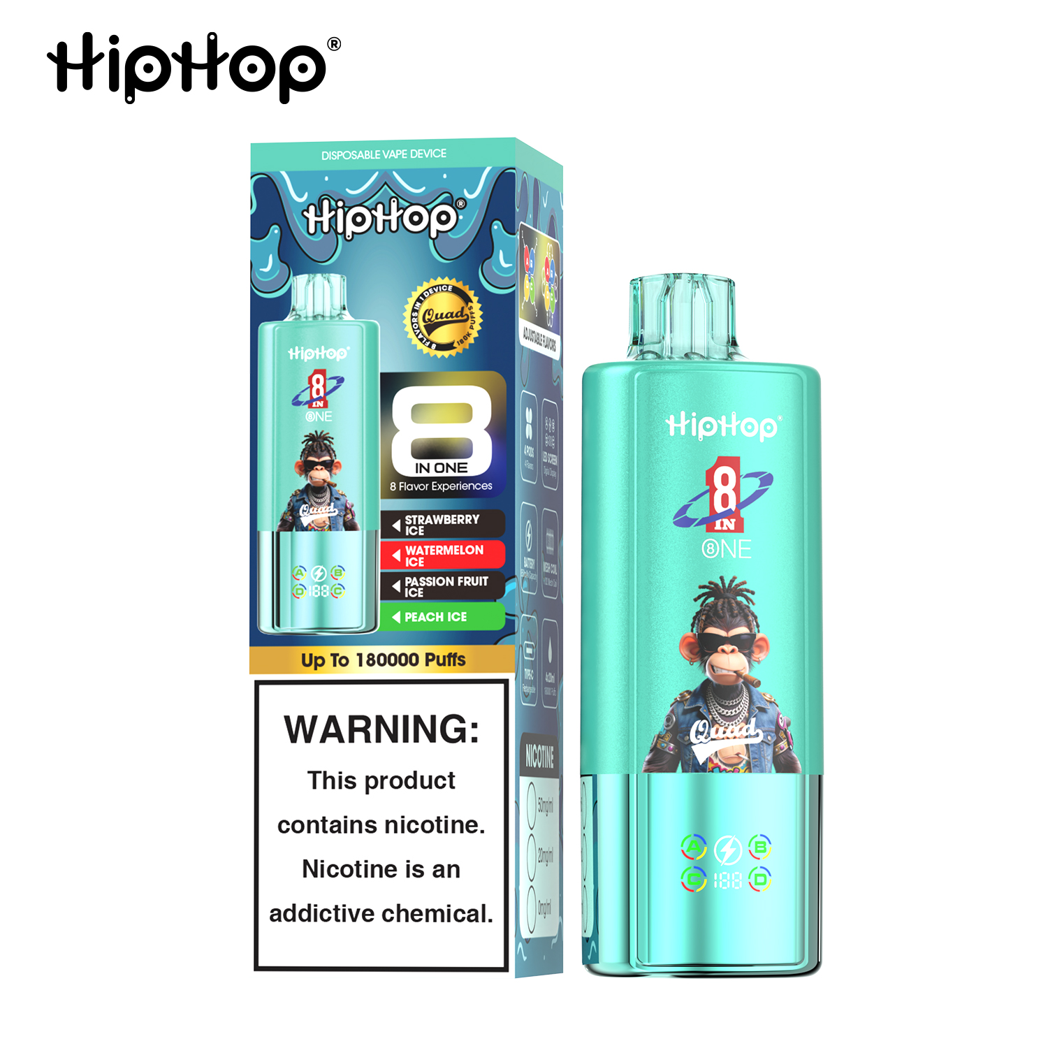 HipHop 8 in 1 180000 Puff