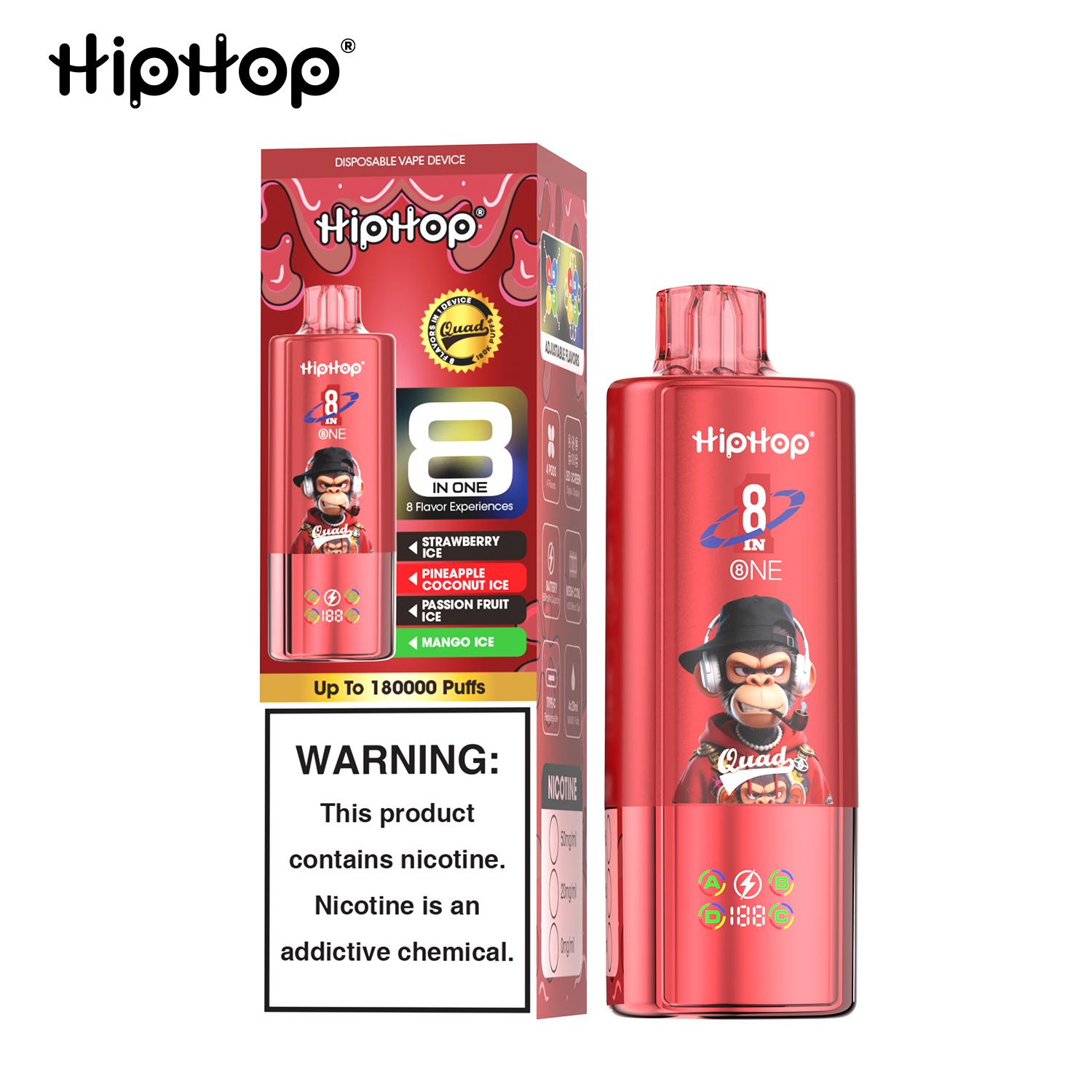 HipHop 8 in 1 180000 Puff