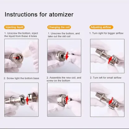 kamry k1000 Plus Atomizer 2ml Empty Tank for Wood Color e-cig Pipe