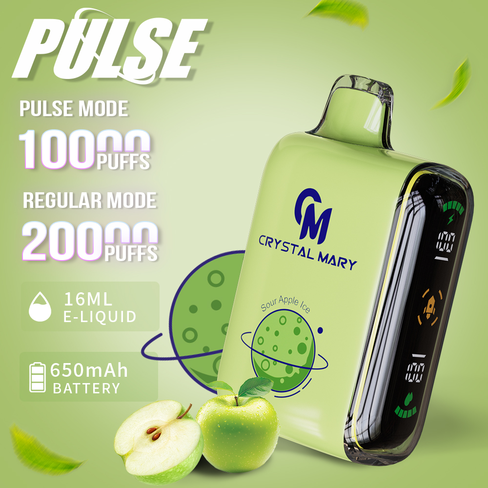 CRYSTAL MARY Pulse 10000 Puffs 20K Puffs Einweg-Vape E-Zigarette Dual Mesh Spirale