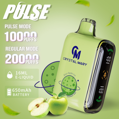 CRYSTAL MARY Pulse 10000 Puffs 20K Puffs Einweg-Vape E-Zigarette Dual Mesh Spirale