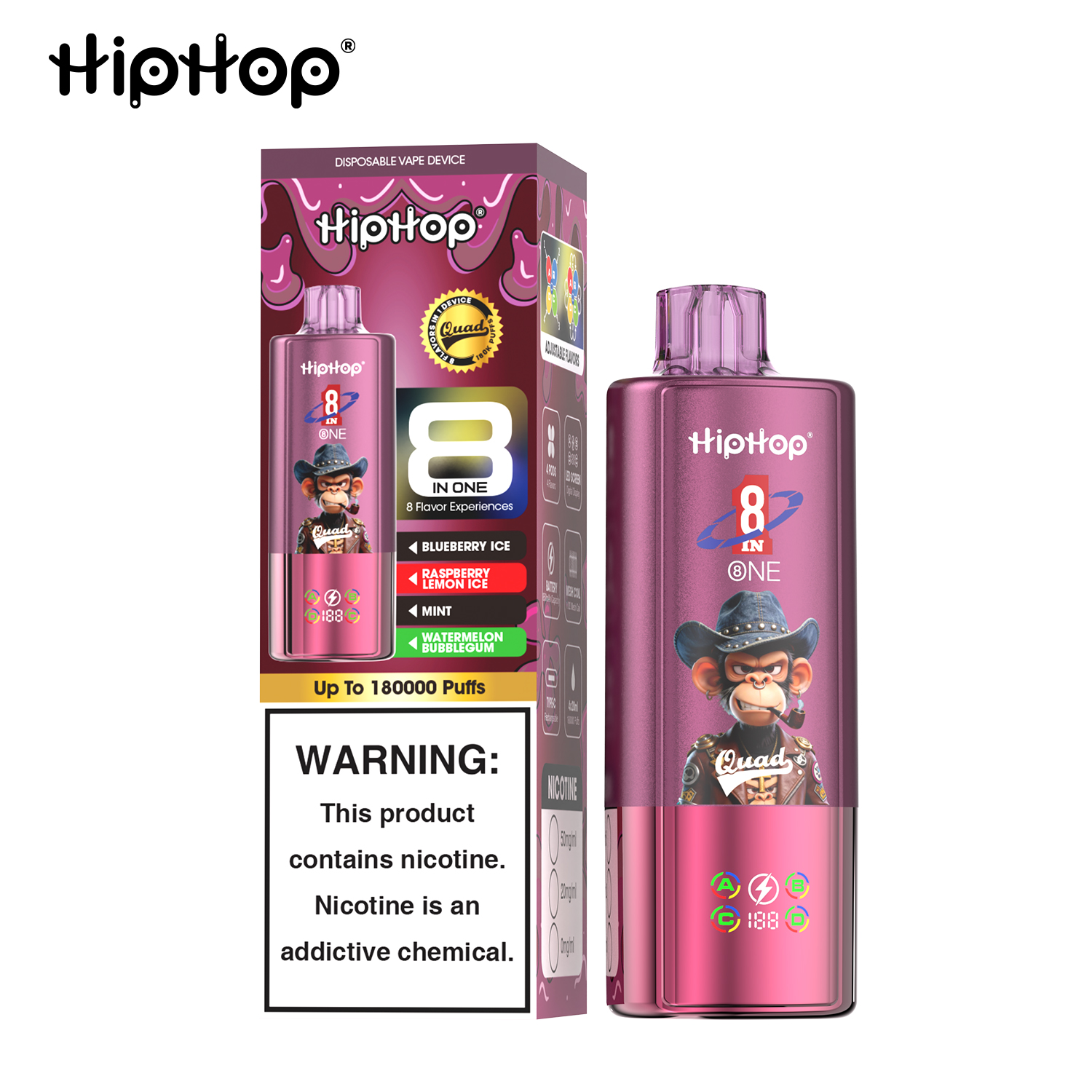 HipHop 8 in 1 180000 Puff