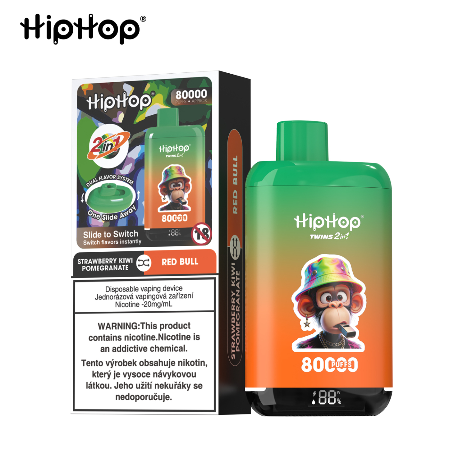 HipHop TWINS 2 in 1 80000 Puff