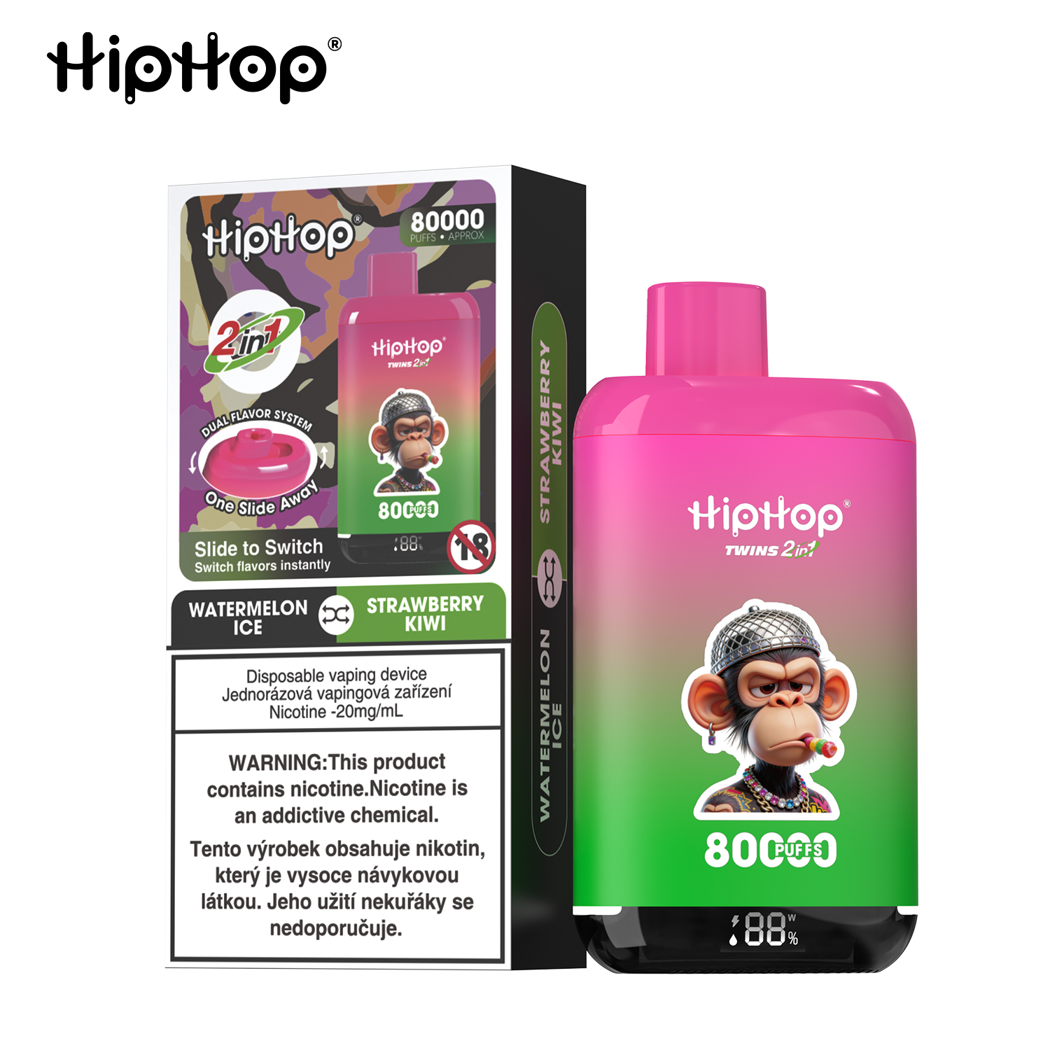 HipHop TWINS 2 in 1 80000 Puff