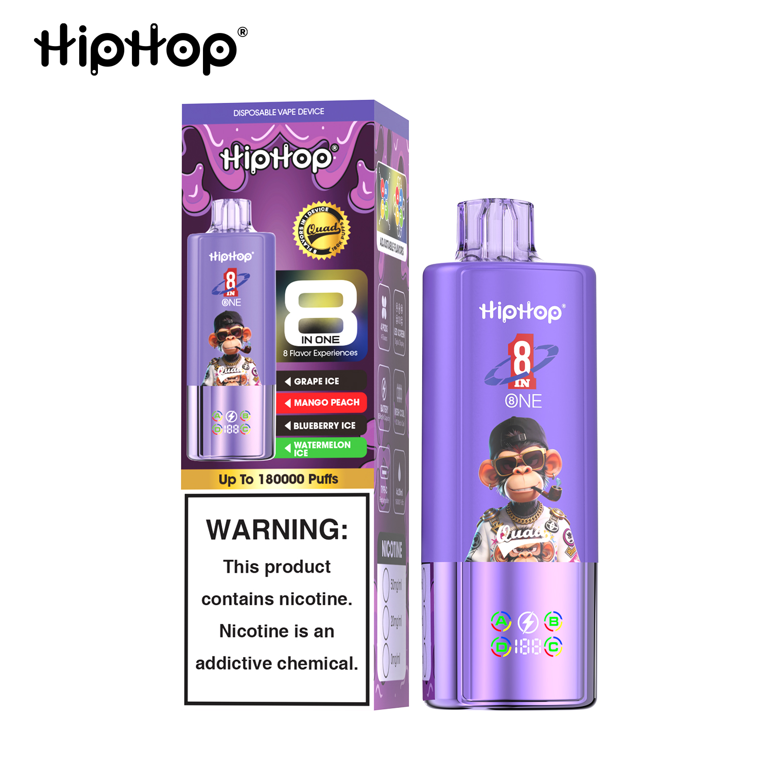 HipHop 8 in 1 180000 Puff