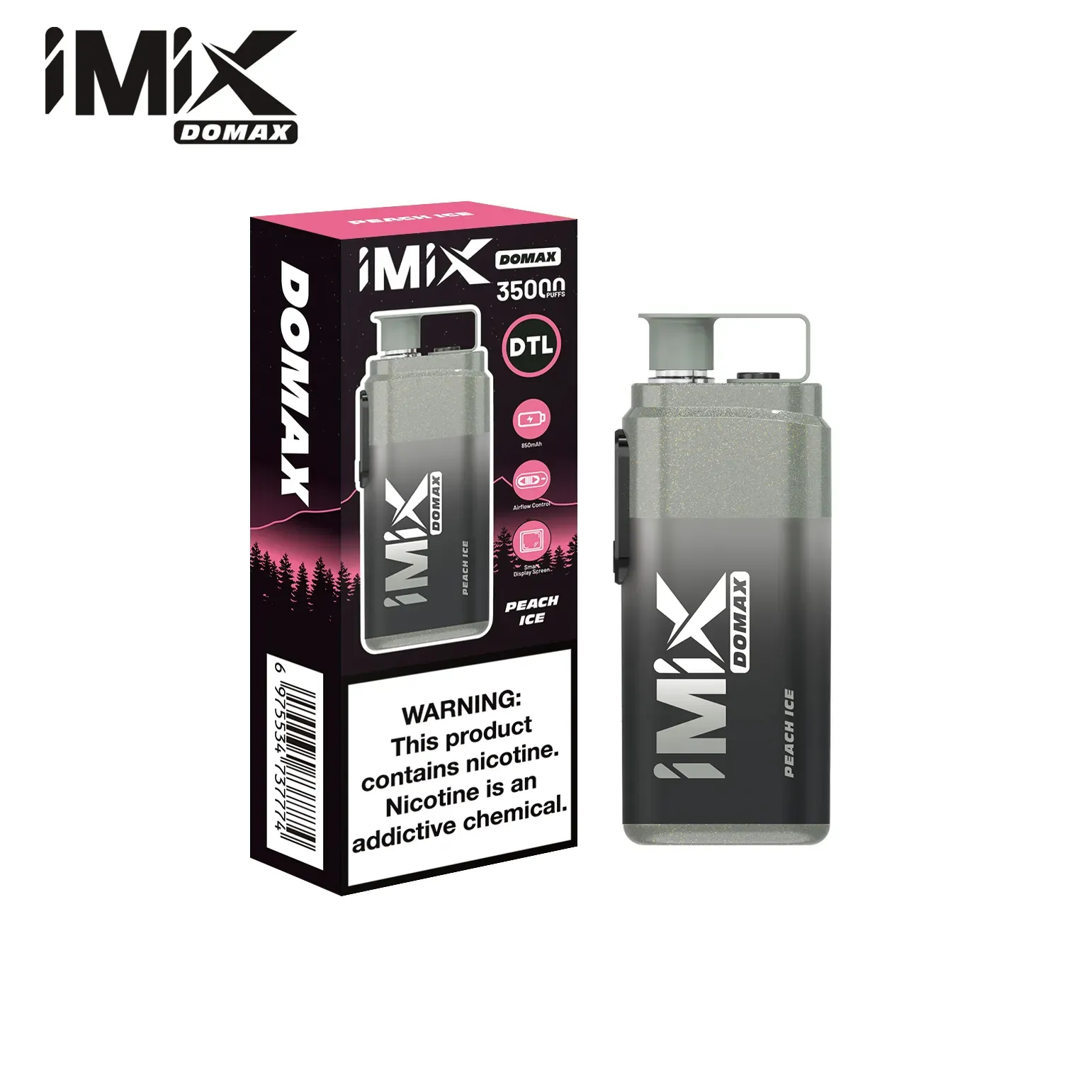IMIX DOMAX 35000 Puffs Disposable Vape - Peach Ice | Wholesale MOQ 5pcs | CloudovaVape