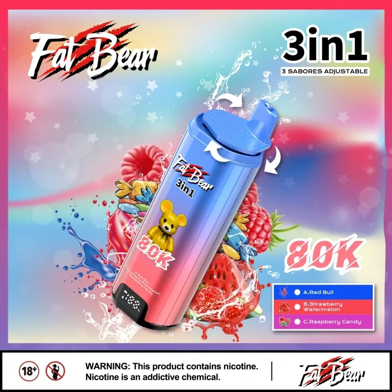 Fat Bear Triple 3 in 1 80000 Puffs Disposable Vape