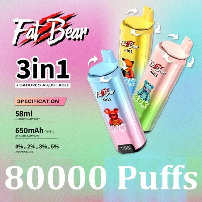 Fat Bear Triple 3 in 1 80000 Puffs Disposable Vape