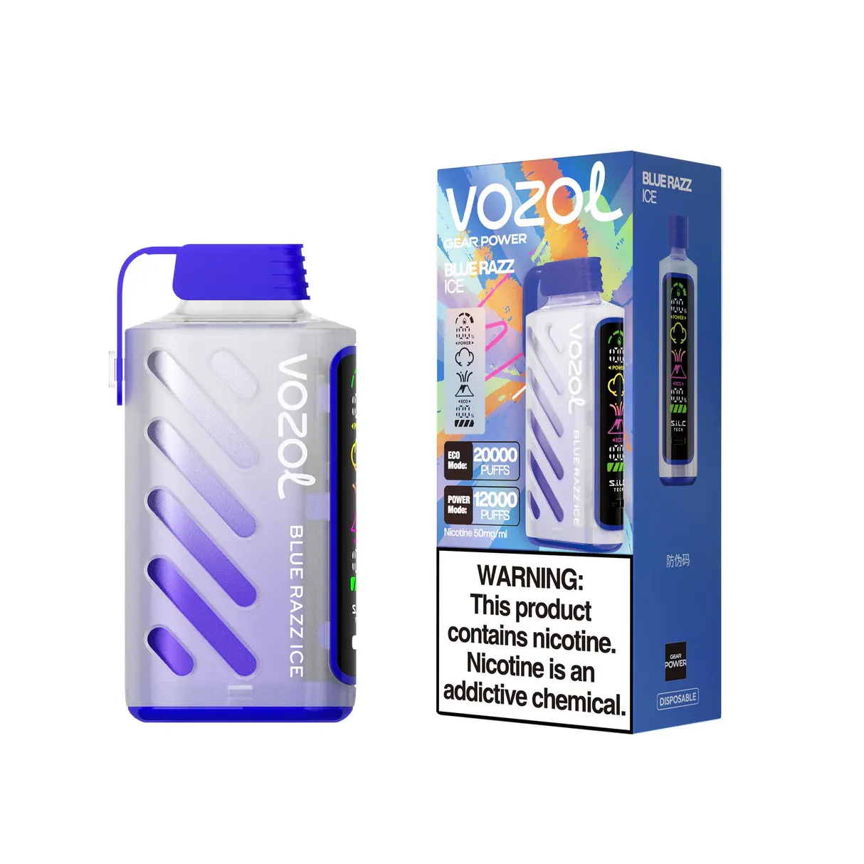 VOZOL Gear Power 20K Puffs Disposable Vape | 20000 Puffs, Rechargeable 650mAh Battery, Smart LED Display & Dual Power Modes | Wholesale - CloudovaVape