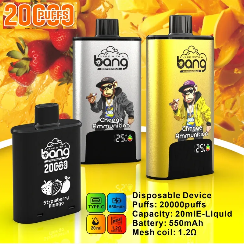 BANG 20000 Puffs DSK046 Change Cartridge Authentic Disposable Vape Low Nicotine Bulk Buy Wholesale